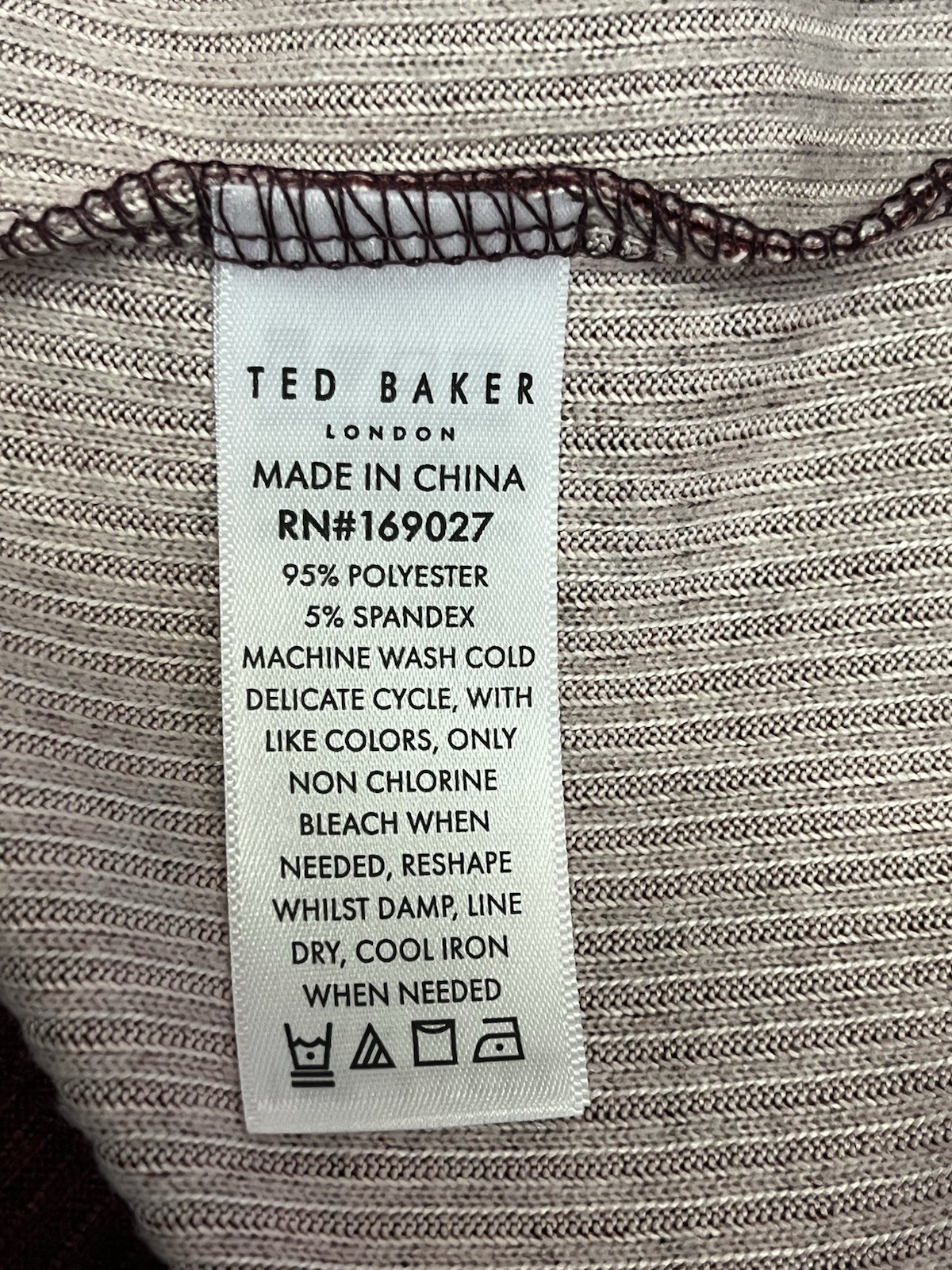 Ted Baker Long Sleeve Rib Cree Men's Tee Size M gallery