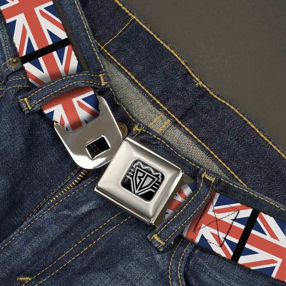 Seatbelt Belt - United Kingdom Flags - 1.5" Wide - 24-38 Inches in Length gallery