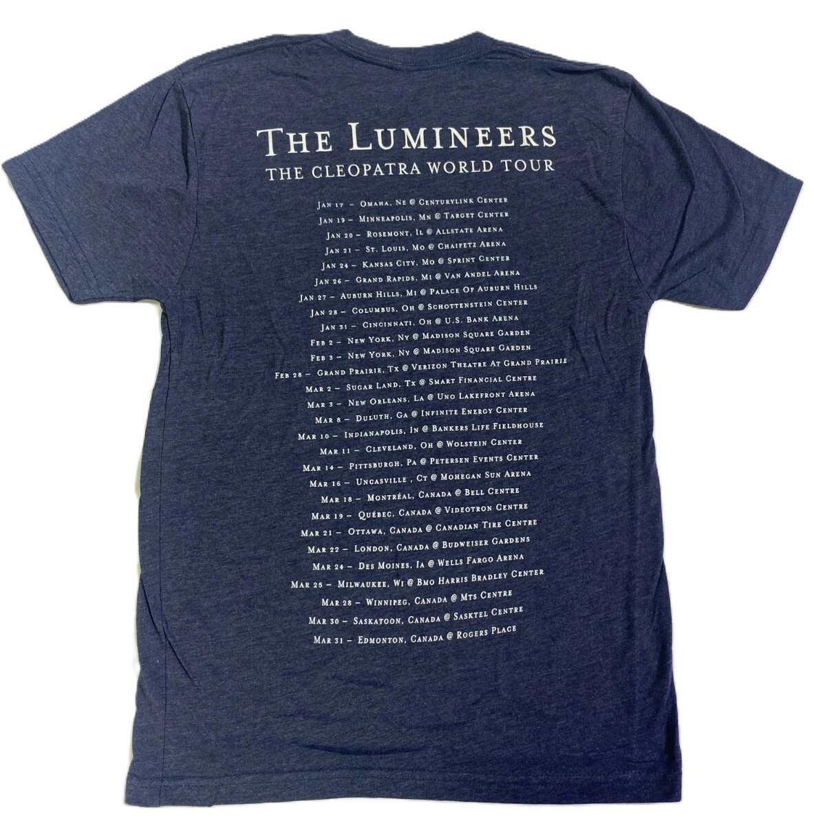 The Lumineers CLEOPATRA WORLD TOUR T-SHIRT ORIGINAL OFFICIAL MERCHANDISE NEW!! gallery