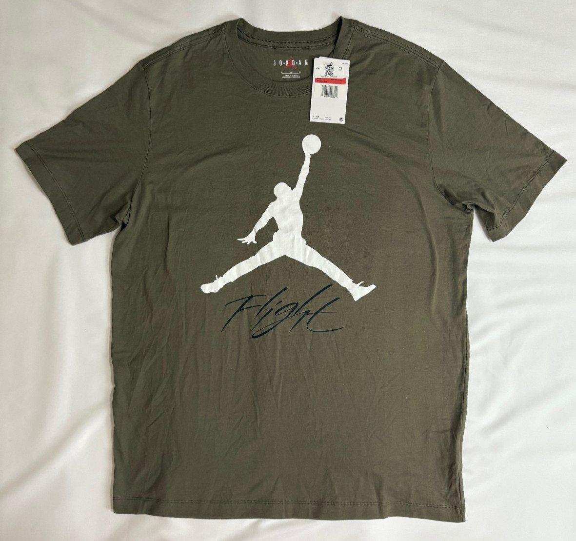Nike Air Jordan Men's Olive Green T-Shirt Jumpman Logo Sz Large NEW AO0664-222 gallery