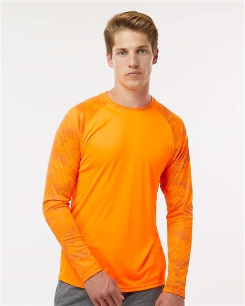 Sun Shirt UPF 50+ Paragon Unisex Cayman Camo Orange Long Sleeve T-Shirt