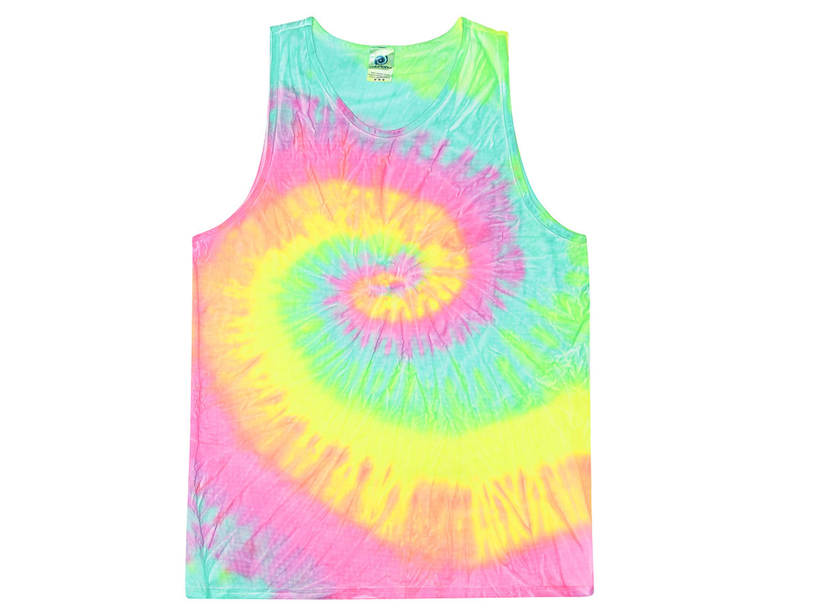 Multi-Color Tie Dye Tank Tops Sleeveless T-Shirts Adult Large 100% Cotton gallery