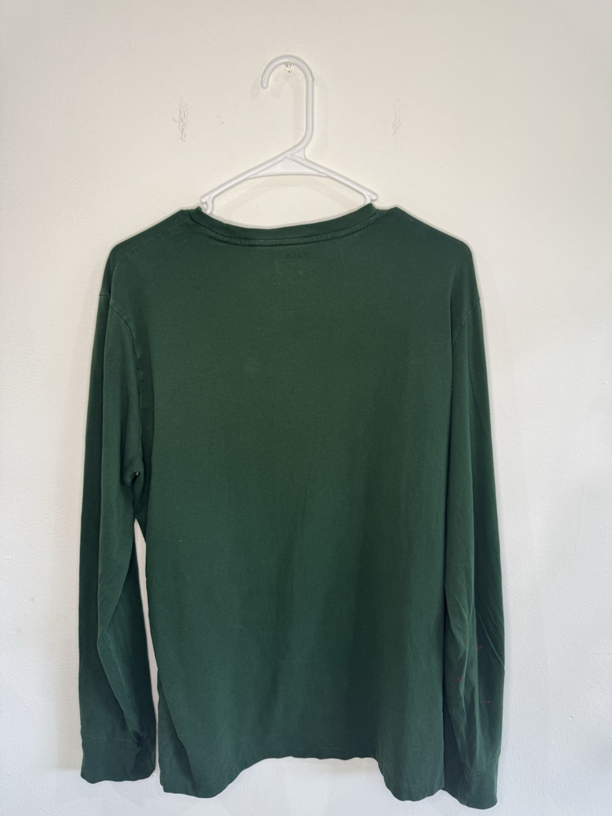 Polo Ralph Lauren Green Blue Pony Men’s Long Sleeve T Shirt Layer Size M 1defect gallery
