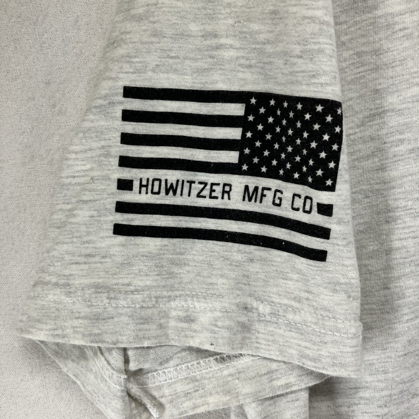 Mens Howitzer Gray T-Shirt Large American Patriot Thin Lightweight Heather Gray gallery