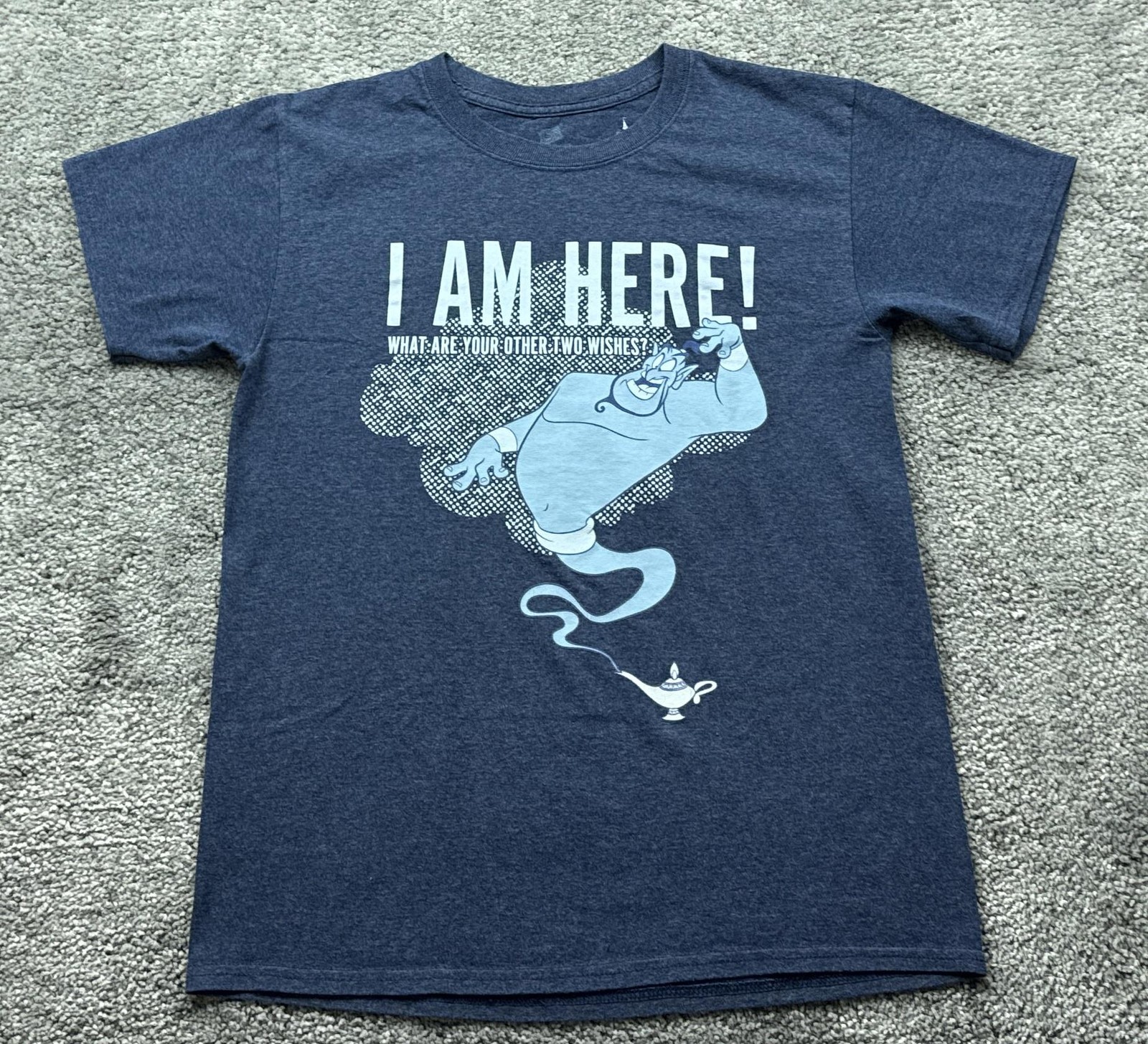 Disney Parks Shirt Mens S Blue Genie Graphic Tagless Cotton Jersey Crewneck gallery