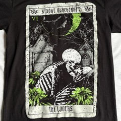 Blackcraft Cult Tarot Lovers Black Graphic Tee Shirt Size Medium 100% Cotton
