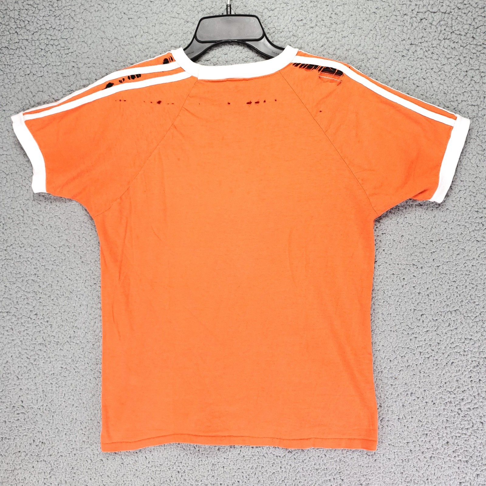 Vintage 70s Artex Texas Tower Ringer T Shirt Mens L Fits S Orange Distressed USA gallery