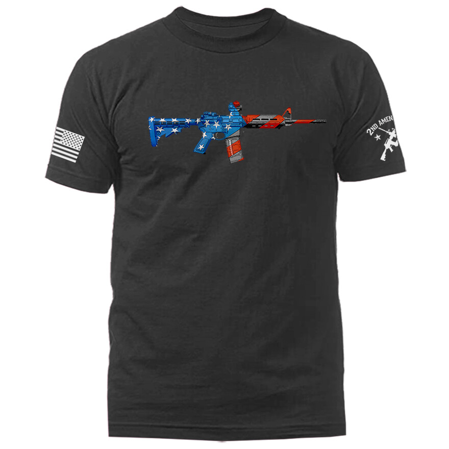 AR-15 US Flag 2nd Amendment Constitution Gun Patriot Patriotic T-shirt gallery