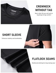 Rash Guard for Men Sun Protection UV SPF UPF 50+ T-Shirt Dry Fit Moisture Wic…