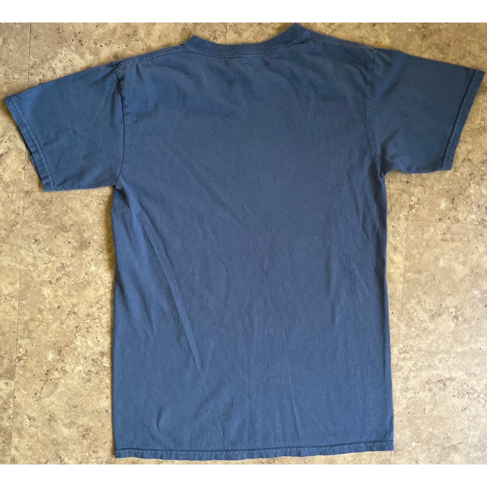 The Mountain Texas Map Graphic T-Shirt Blue Souvenir Cotton Mens Small S gallery