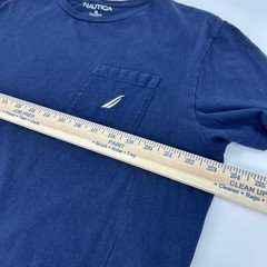 Nautica Mens XL Navy Blue Cotton Short Sleeve Pocket T-Shirt Embroidered Logo