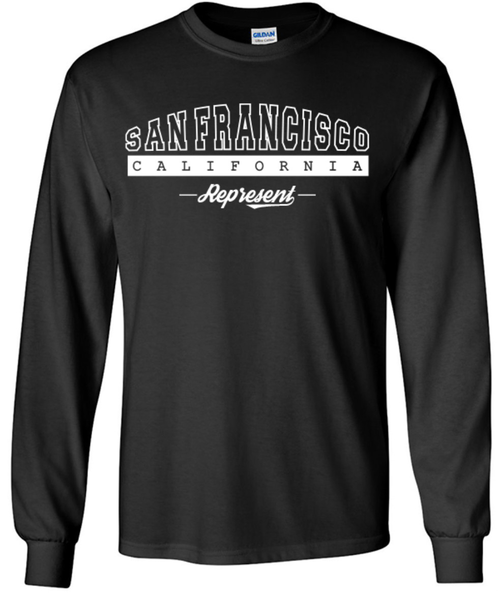 San Francisco California State T-Shirt Long Sleeve Graphic Tees Unisex Apparel gallery