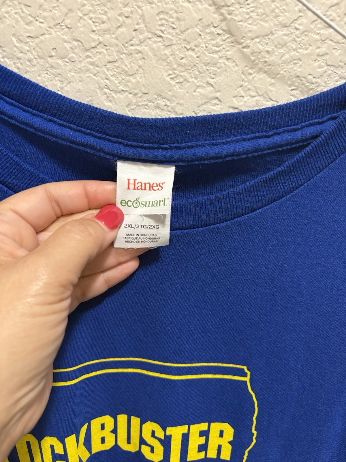 Last Blockbuster on the Planet shirt 2XL Blue Crew Neck Double-Sided Graphic Tee gallery
