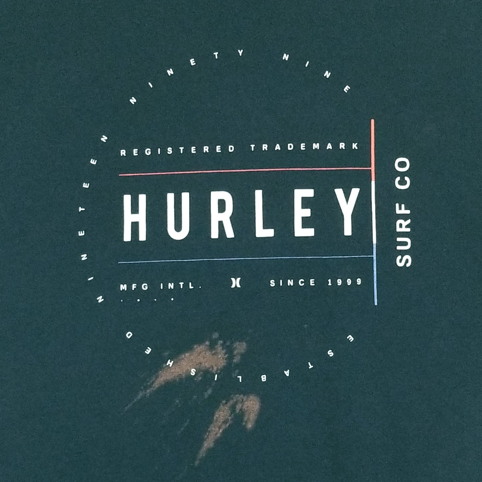 Hurley Shirt Men XL Navy Surf Co Registered Trademark Logo Graphic Tee Cotton gallery