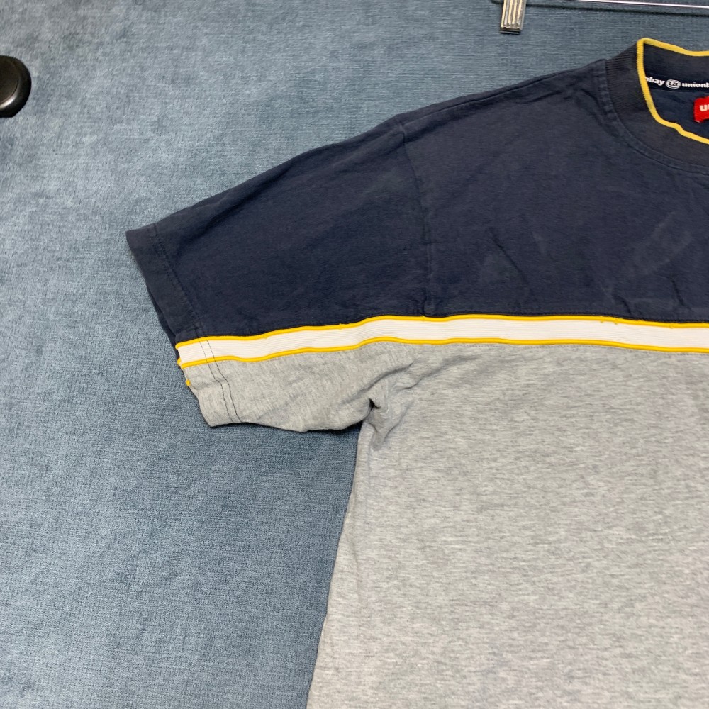 Unionbay T Shirt Mens XL Navy Gray Colorblock Short Sleeve Crew Neck Casual Wear gallery