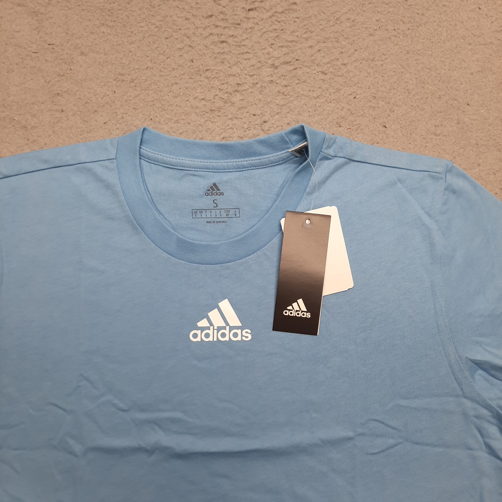 Adidas Fresh Tee T-Shirt Men's Size Small Sky Blue Short Sleeve Training Logo gallery