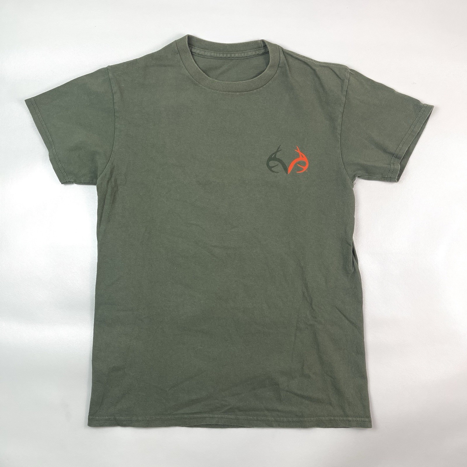 Realtree Outdoor Green Camo USA Flag Graphic Hunting T-Shirt Men’s Size S gallery