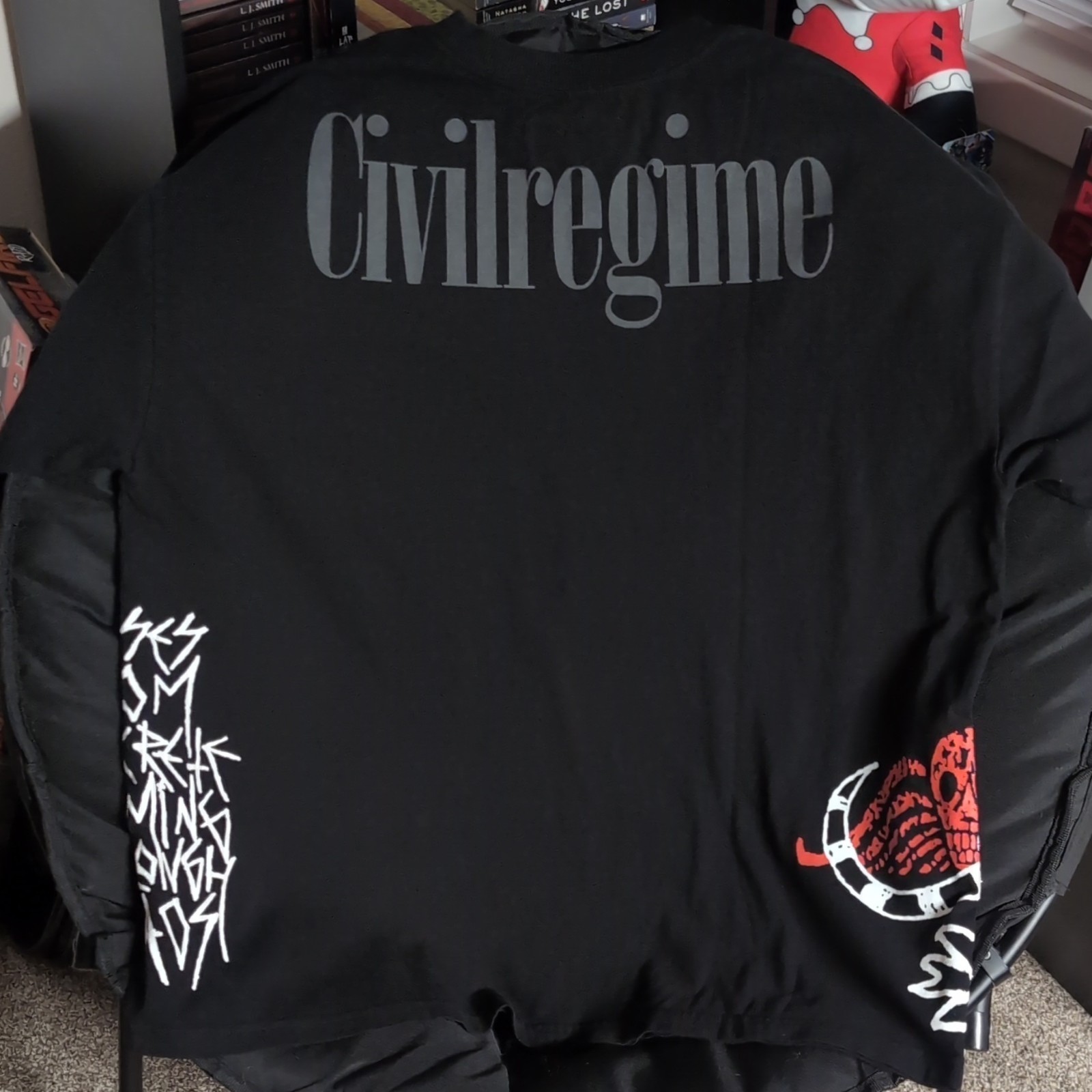 Civil Regime Beetlejuice Black Graphic Logo Crew Neck Short Sleeve T-Shirt XL gallery