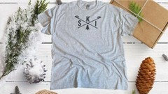 Skiing Ski Pole Heather Sport Gray Heavy Cotton Men’s T-Shirt XL NWT NEW
