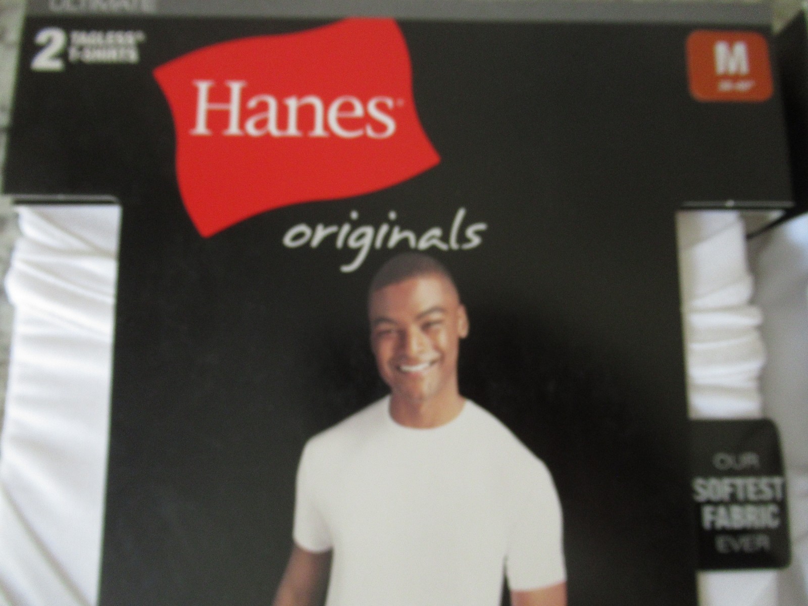 Hanes White T Shirts Size Med. Tagless 4 Total Softest Supersoft Slim Modern Fit gallery