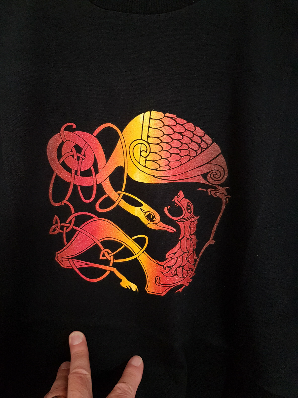 Celtic T. T-Shirt. Original Design Hand Painted by Silk Screen.Van Dyke-O'Connor gallery