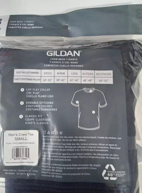 Gildan Mens Crew T-Shirt 5 PK & 6 PK Style G1100 (Slightly Imperfect) gallery