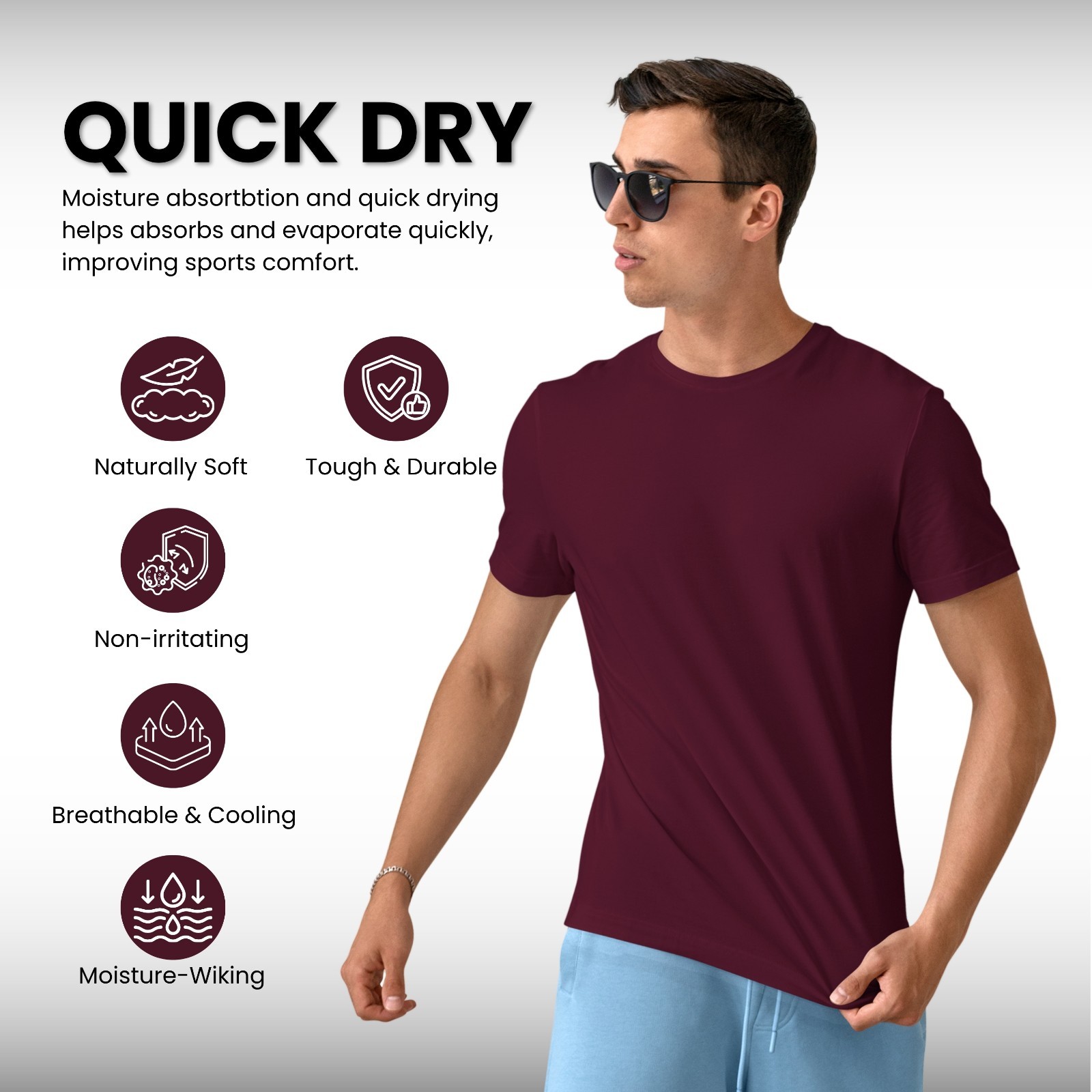 Heavy cotton plain t-shirt men crew neck blank short sleeves tee 1 Pack S-4XL gallery