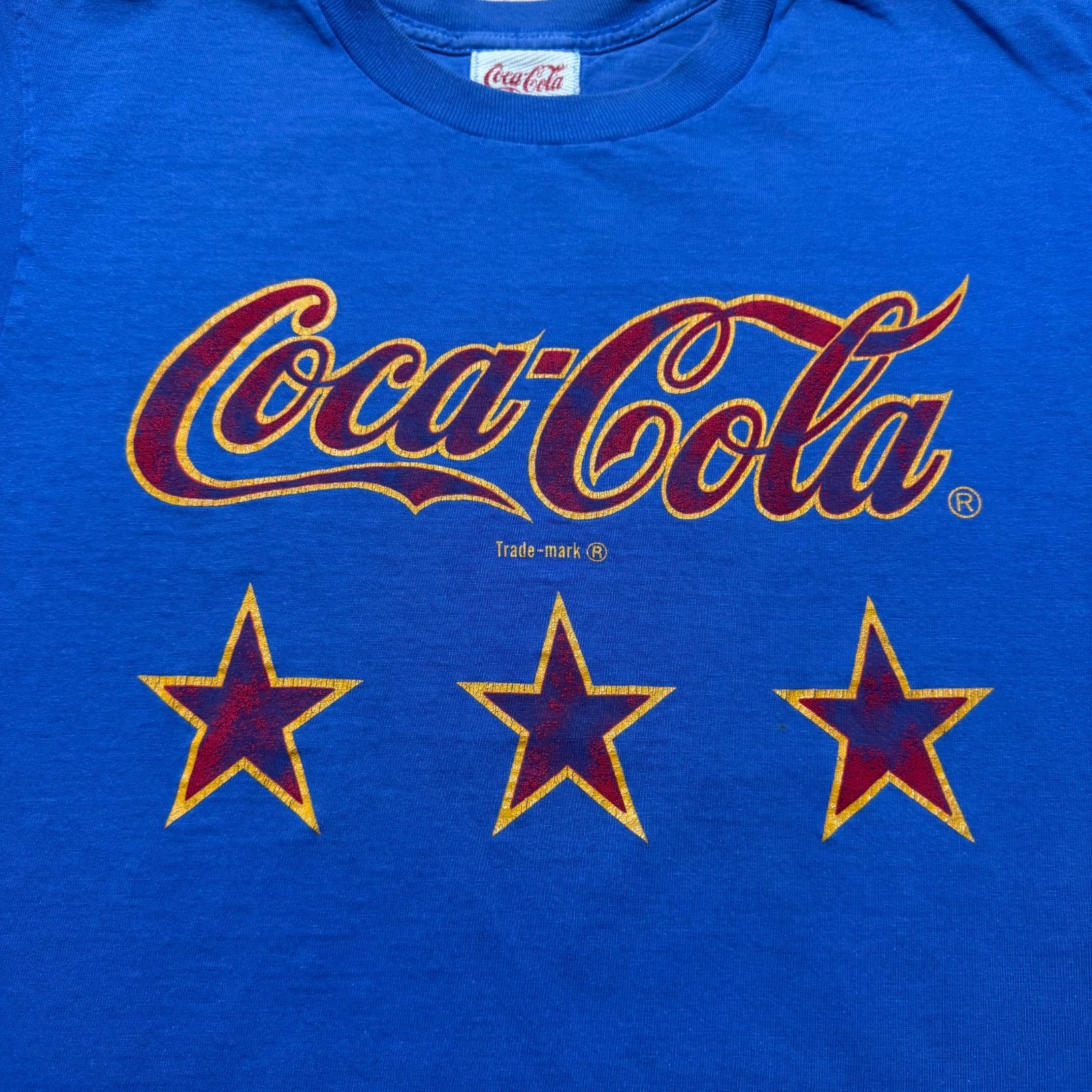 Vintage 90s Coca-Cola Coke Stars Logo Single Stitch Graphic Promo T-Shirt Medium gallery