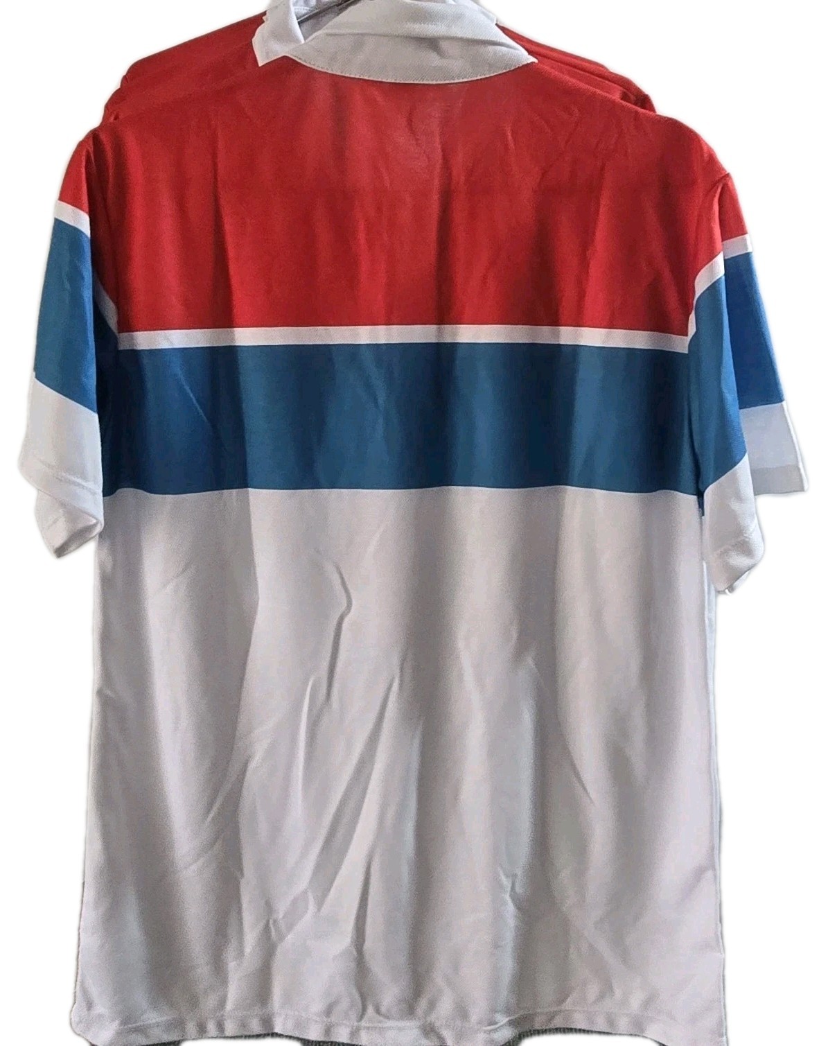 Domino's Pizza Employee Red White Blue Work Shirt Size GG gallery