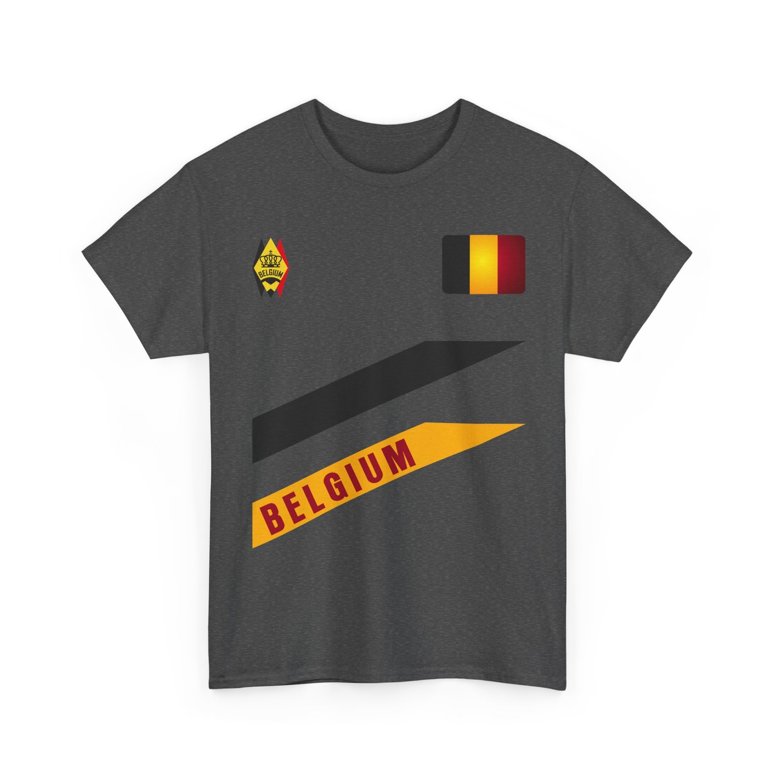 Belgium Soccer T-Shirt, Belgian Flag Soccer Fans Women Men Shirt