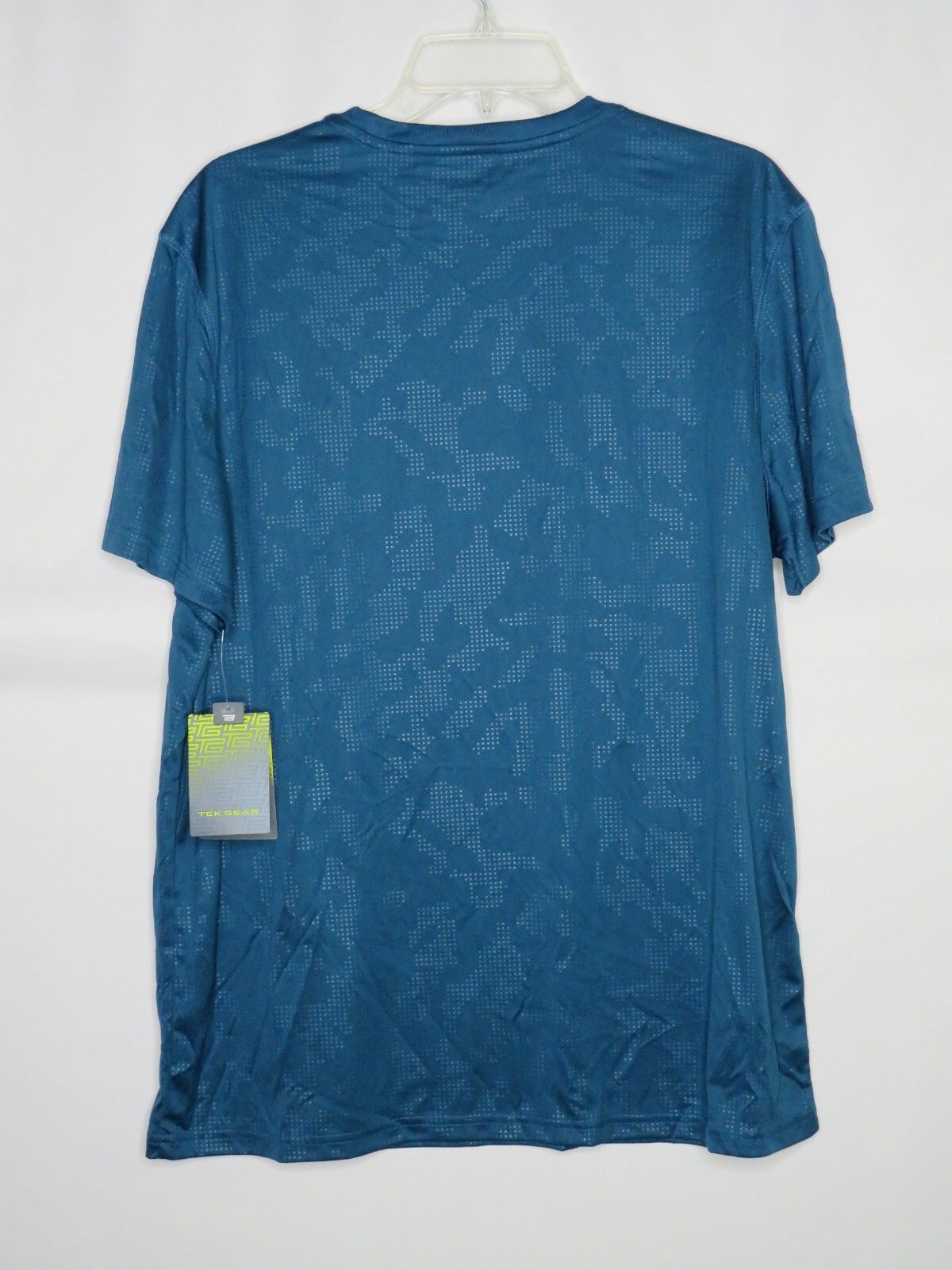 NWT TEK GEAR DRY TEK NIGHTFL TL BLUE DOTTED CREW NECK T-SHIRT SZ L #Y175 gallery
