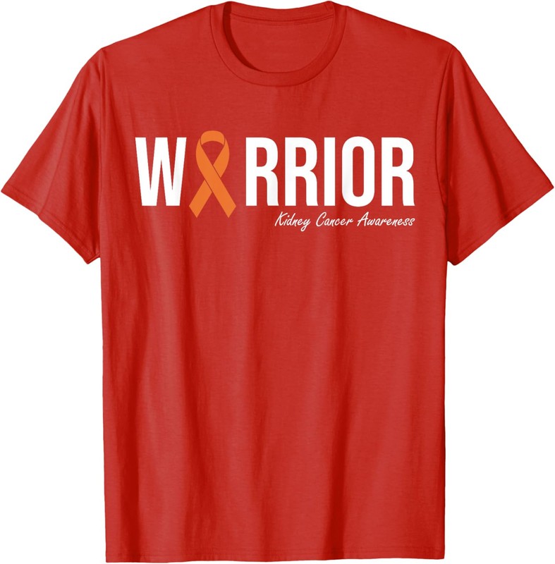 Kidney Cancer Awareness Orange Ribbon Warrior Present Unisex T-Shirt