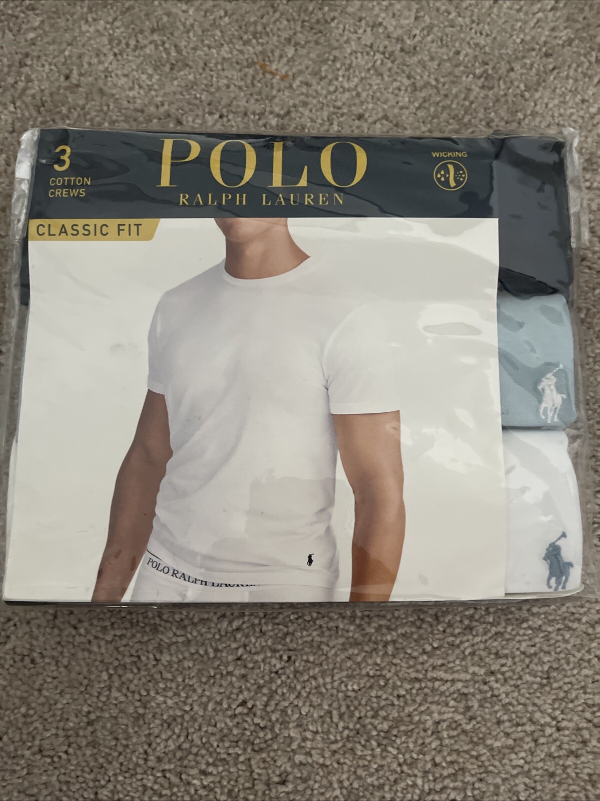 Lot Of Men’s POLO Ralph Lauren 3-Pack Mens mix-Color Classic Fit Neck T-Shirt gallery