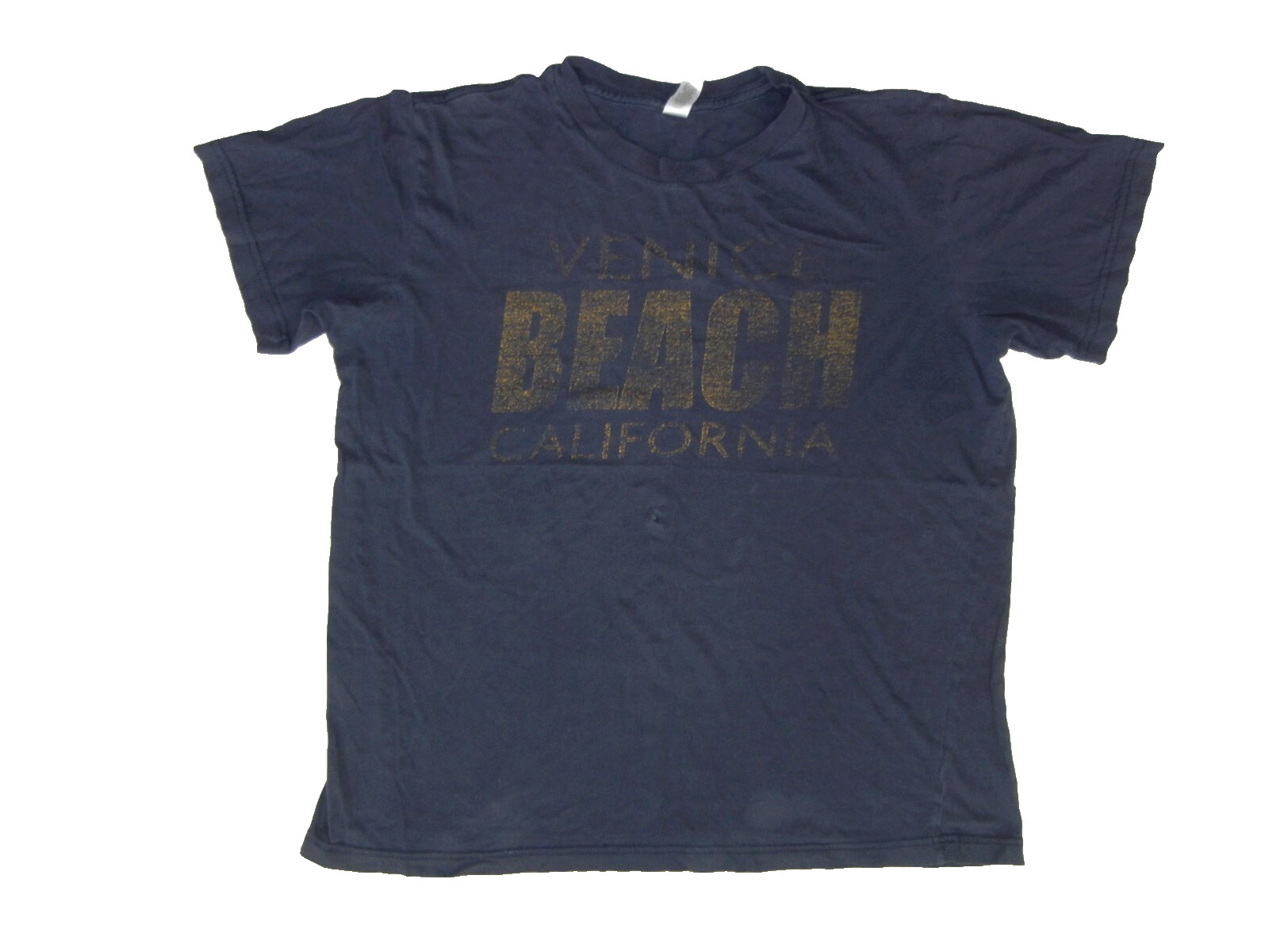 VENICE BEACH CALIFORNIA Blue FADED GRAPHIC T-SHIRT Los Angeles La Surf Adult L