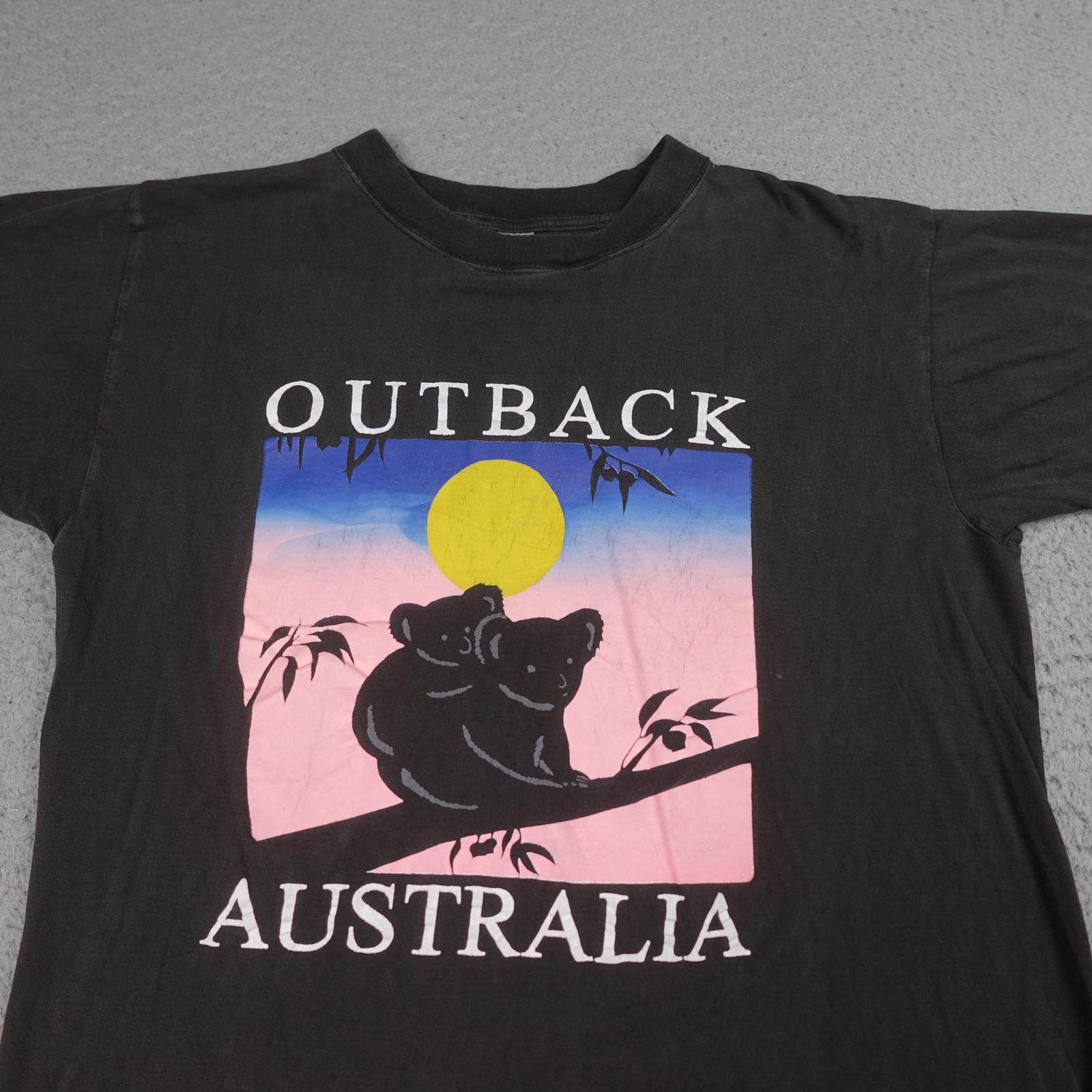 Vintage Outback Australia Shirt Mens Medium Black Koala Sunset Graphic Retro gallery