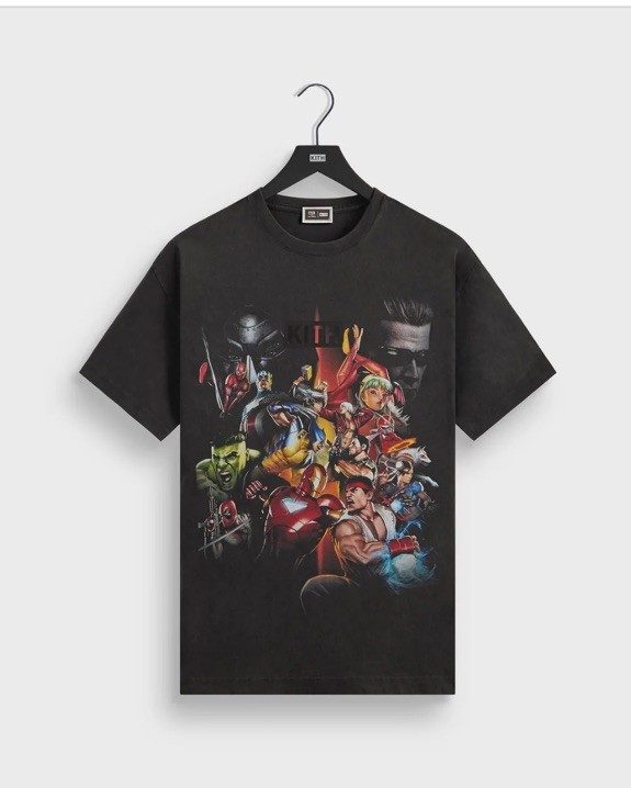Marvel vs. Capcom | Kith Ultimate Vintage Black Tee KHM034297-001 Size XXL