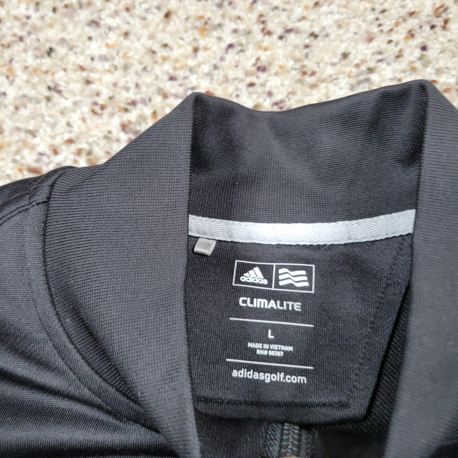 Adidas Shirt Mens Large Black Performance 1/4 Zip Long Sleeve Climalite Golf A3 gallery
