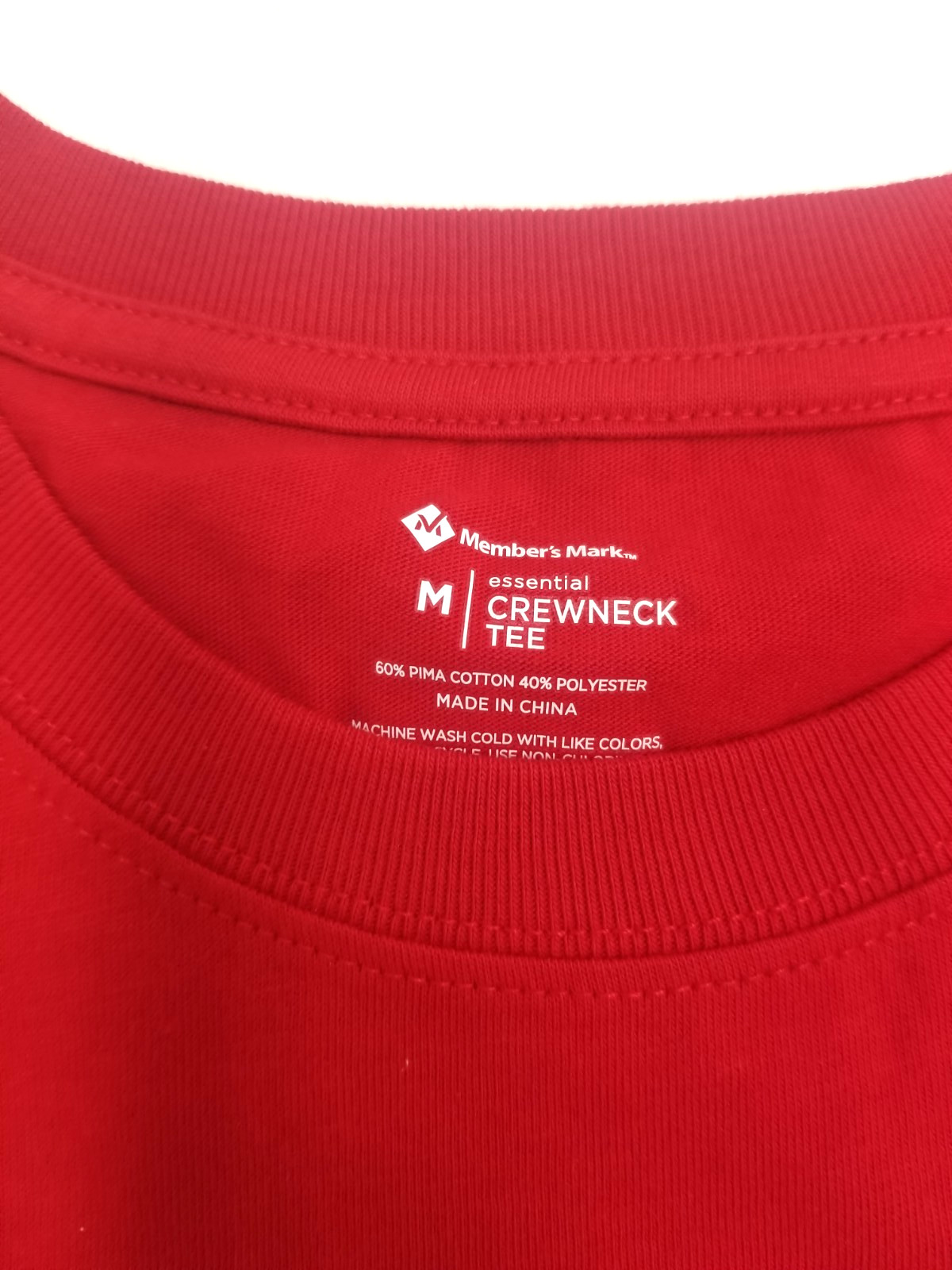 Member's Mark Men's Essential Crew Neck Short Sleeve Tee Medium Red NWT gallery