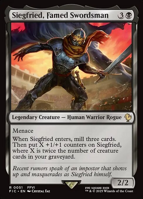 Siegfried, Famed Swordsman 51 R Normal FIC MTG NM