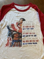 Rocky Sylvester Stallone 3/4 Length Sleeve Graphic Shirt Sz XL