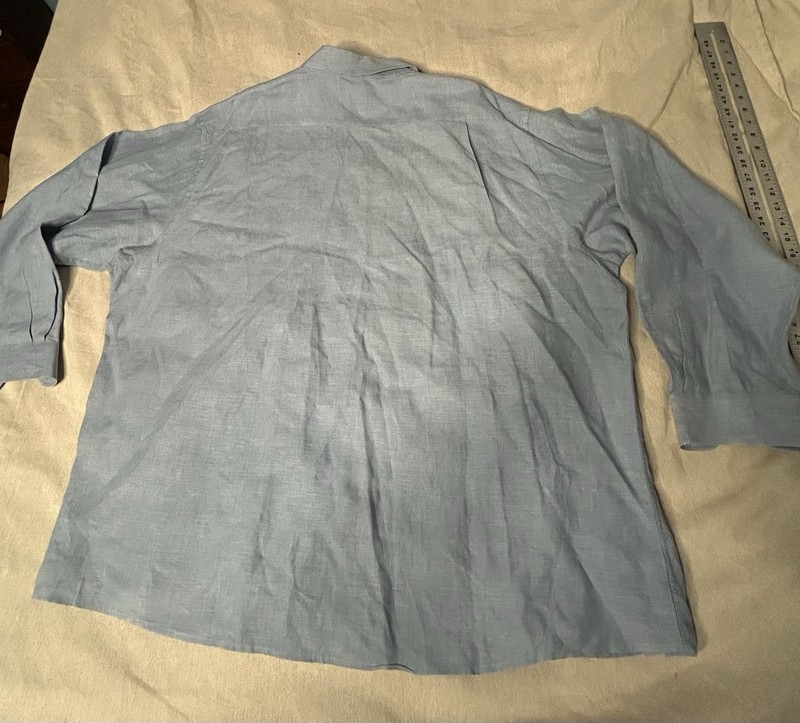 Vintage Brooks Sport Shirt Mens Large Light Blue Button Down Sport Shirt B5