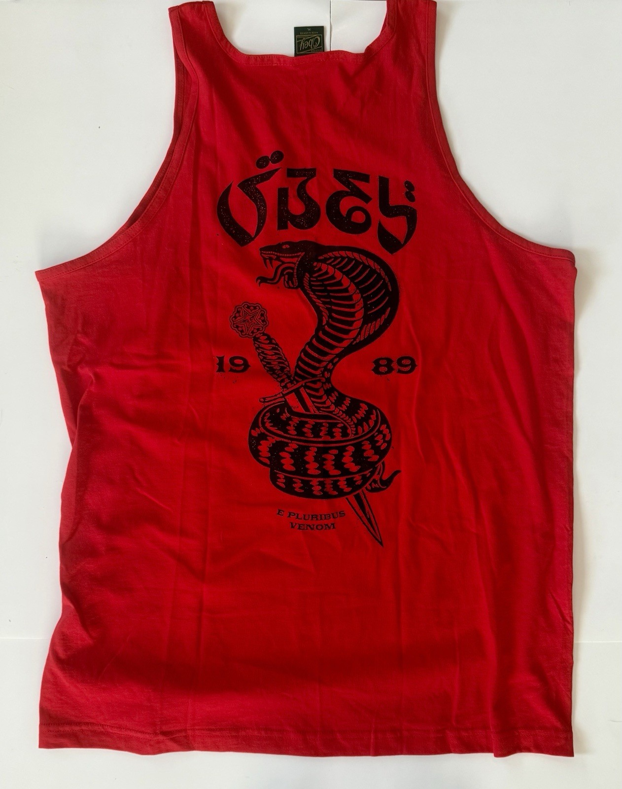 OBEY Cobra Men’s XL Tank Top Red NWOT NOS gallery