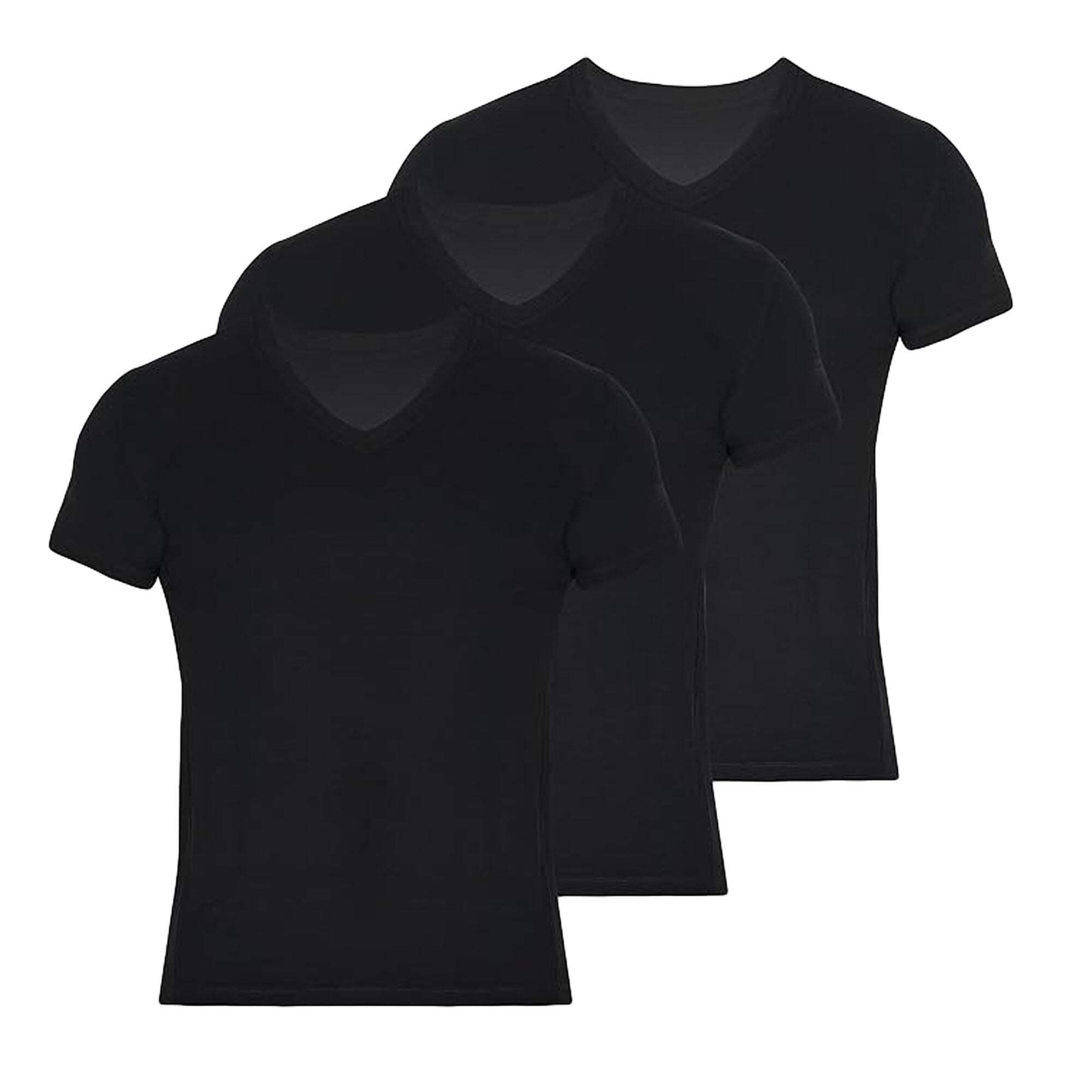 V Neck T Shirts for Men Rayon Made from Bamboo Tees Breathable Undershirts 3 Pac