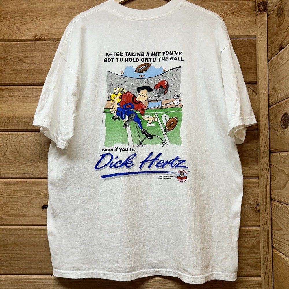 Vintage 1999 Dick Hertz Funny Raunchy Innuendo Big Johnson Parody T Shirt Sz XL