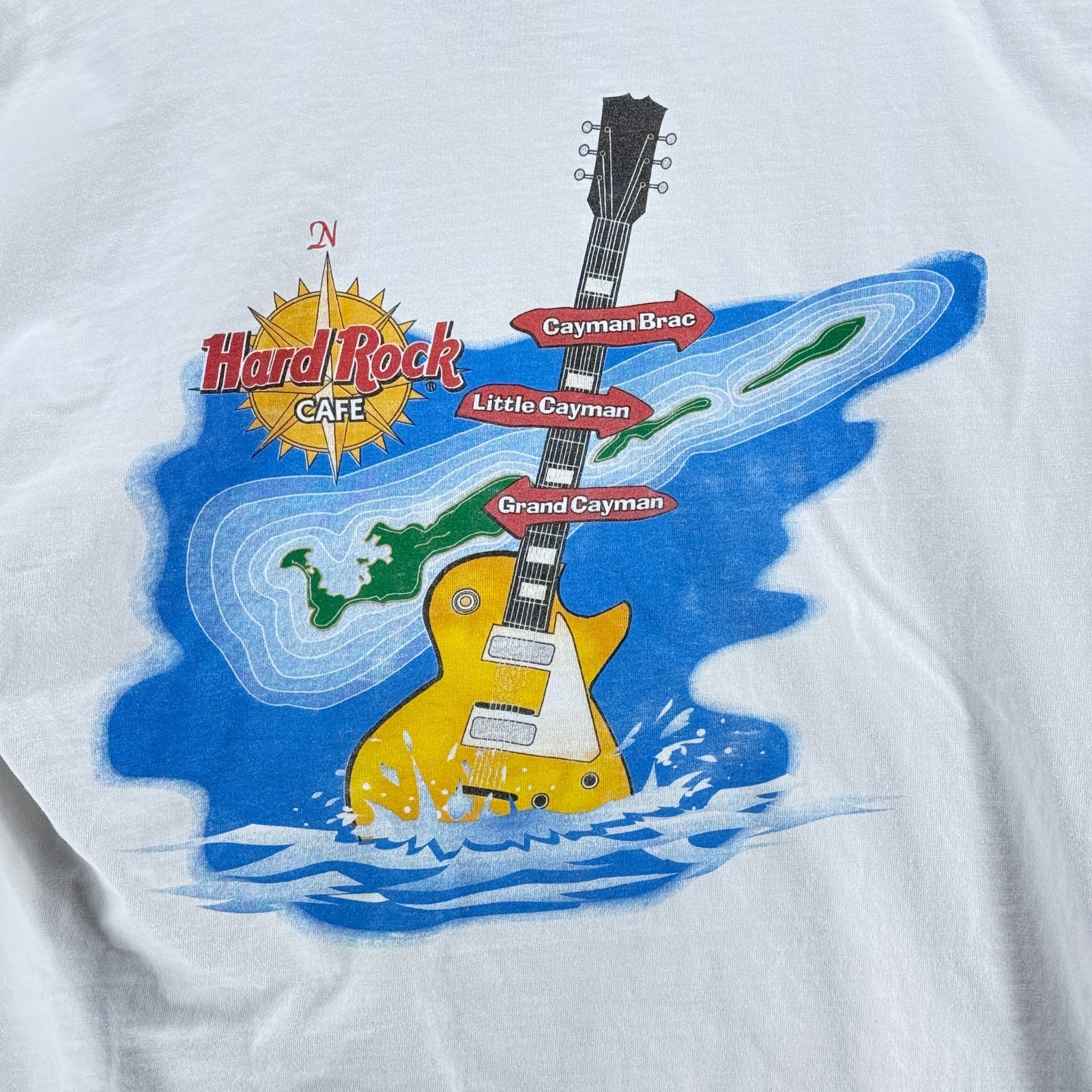 Vintage Hard Rock Cafe T Shirt Mens XL White Cayman Islands Heavy Tee Souvenir gallery