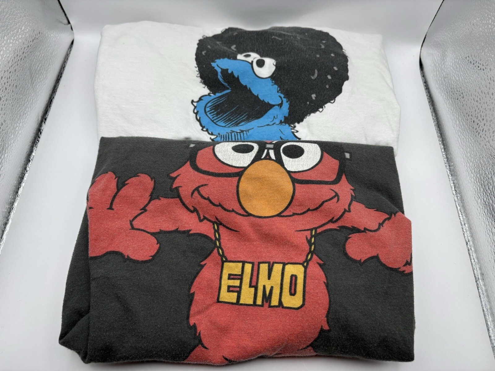 2 - Sesame Street Shirts - Size Medium - Cookie Monster And Elmo gallery