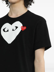 COMME DES GARCONS CDG PLAY BLACK BIG HEART EYE LOGO T-SHIRT SIZE LARGE