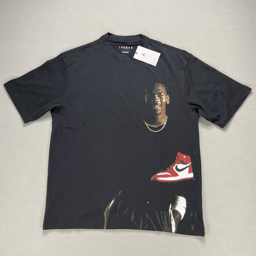 HQ2666-045 Jordan Statement 1985 Men’s Sizes Vary Crew Neck T-Shirt Black NWT