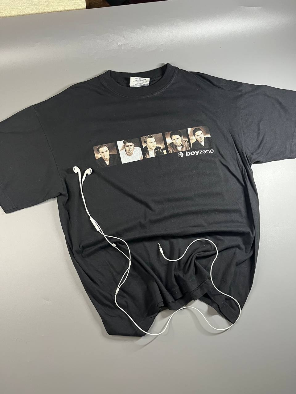 Vintage 1999 Boyzone Tour T-Shirt Mens M Black Graphic Band Merch 90s Pop gallery