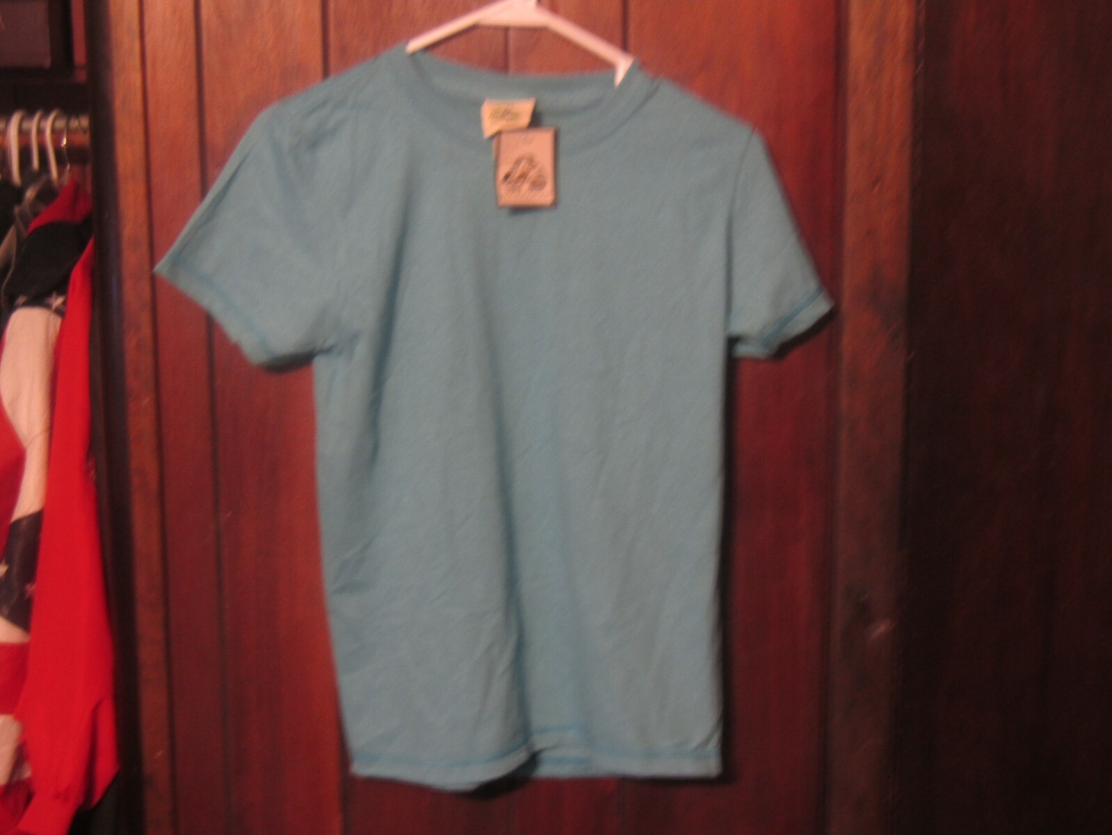 New Men's Eco Mountain Blue Plain T-Shirt Environmentally Friendly Fabric USA gallery